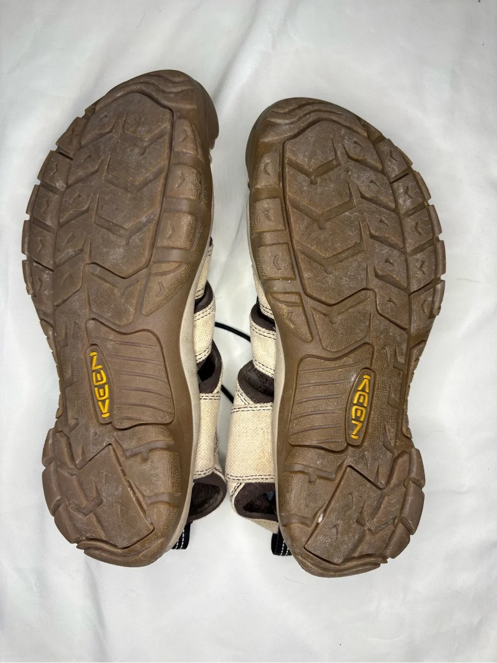 Men’s Keen Beige Closed-Toe Sport Sandals Waterproof Camping Hiking River Shoes